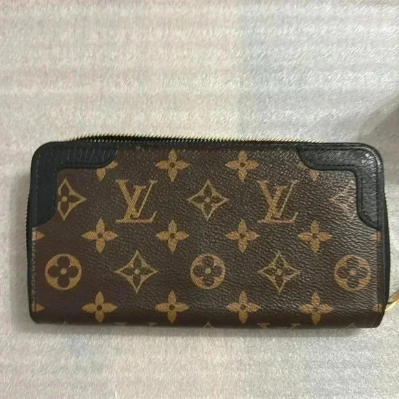 LOUIS VUITTON Monogram Zippy Retiro Wallet Black never used - Picture 6 of 7